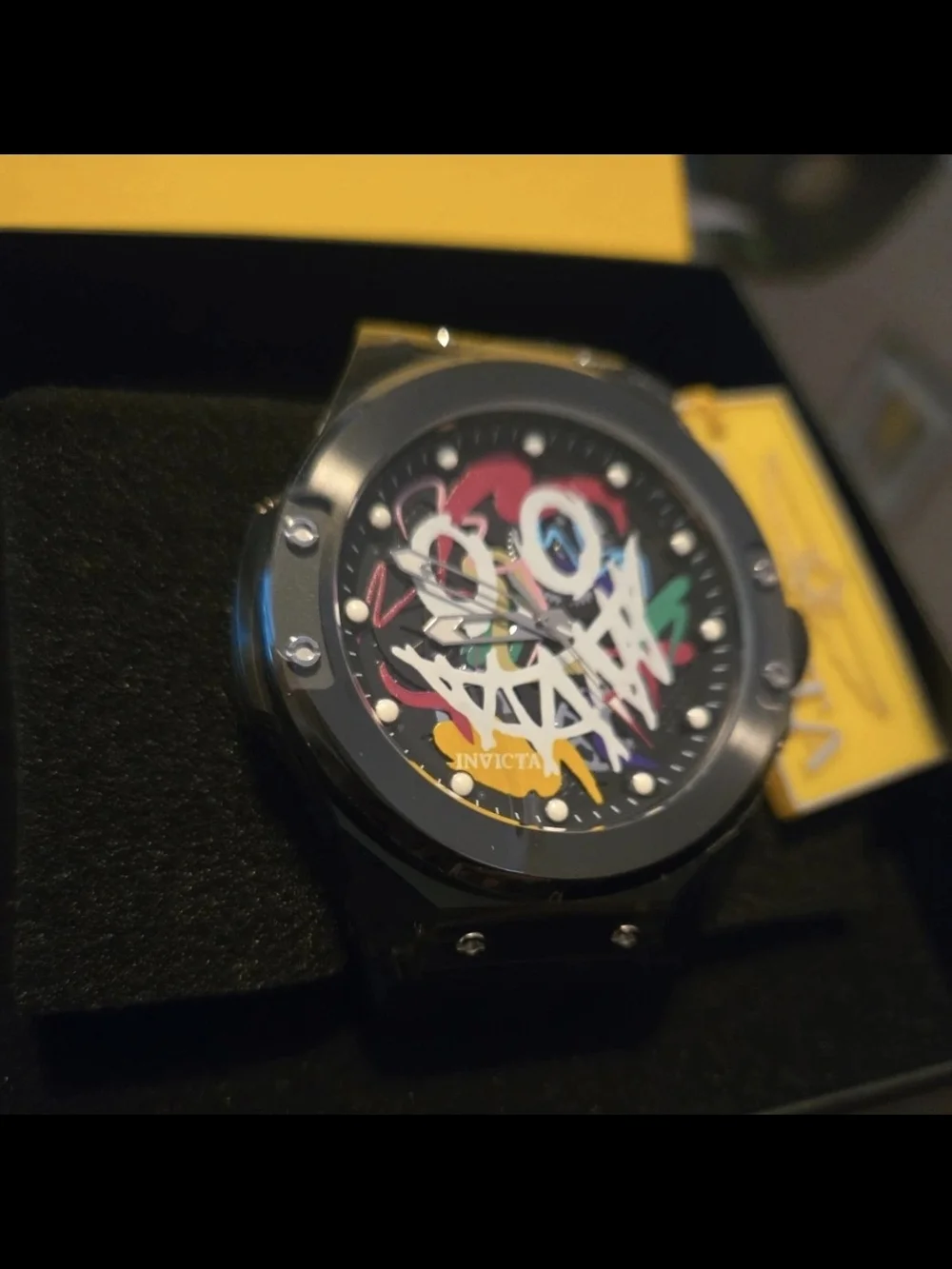 50005 Invicta Sea Base Rogue Graffiti Dial Black Men's Watch 45mm